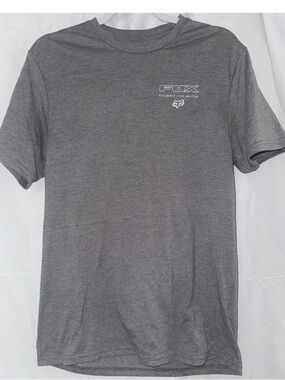 Fox Gray Minimal Chest Logo Short-Sleeve Tee